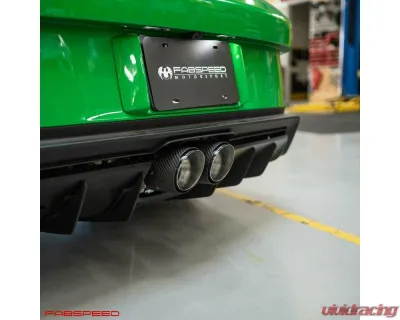 Fabspeed Deluxe Dual Style Carbon Fiber Tips Porsche 992 GT3 | GT3 RS 2022+ - FS.POR.992GT3.DTCF