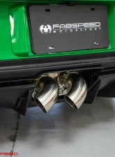 Fabspeed Deluxe Dual Style Brushed Stainless Turn Down Tips Porsche 992 GT3 | GT3 RS 2022+                                     - FS.POR.992GT3.DTT - Image 7