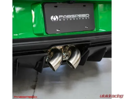 Fabspeed Deluxe Dual Style Brushed Stainless Turn Down Tips Porsche 992 GT3 | GT3 RS 2022+ - FS.POR.992GT3.DTT