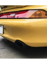 Fabspeed Narrow Body Brushed Stainless Steel Single Wall Oval Bolt-On Tips Porsche 993 Carrera 1994-1998                                     - FS.POR.993.SWOTNBBR - Image 4