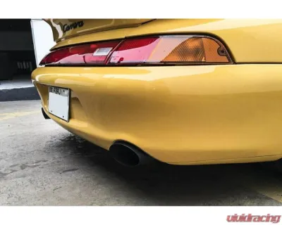 Fabspeed Narrow Body Brushed Stainless Steel Single Wall Oval Bolt-On Tips Porsche 993 Carrera 1994-1998 - FS.POR.993.SWOTNBBR