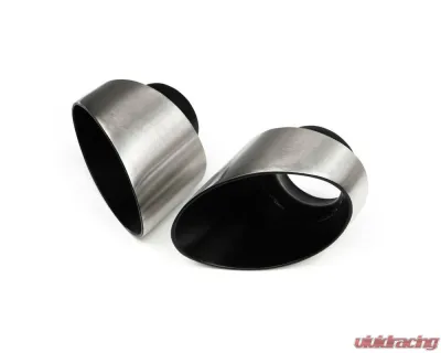 Fabspeed Brushed Stainless Steel Single Wall Oval Bolt-On Tips Porsche 993 Turbo 1995-1998 - FS.POR.993T.SWOTBR