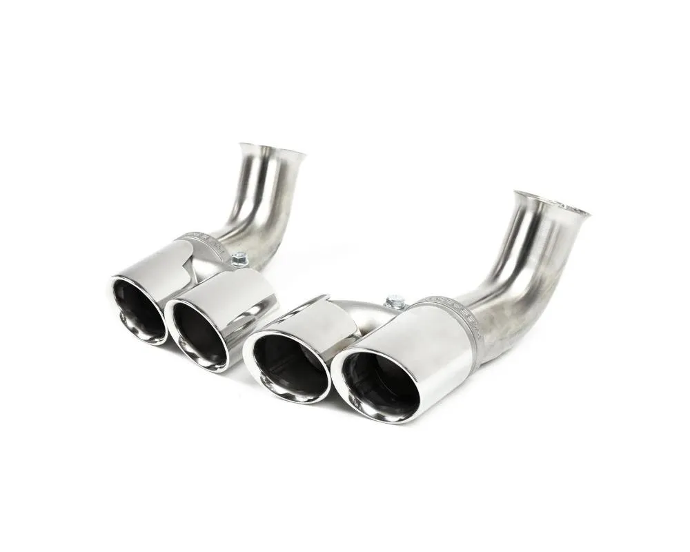 Fabspeed Deluxe Short Quad-Style Tips Porsche 996 Carrera 1999-2001 - FS.POR.996.QDTSX