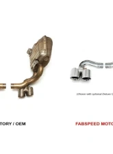 Fabspeed Side Muffler Bypass Pipes w/ Polished Stainless Steel Tips Porsche 997.2 Carrera 2009-2012                                     - FS.POR.9972.SMBP - Image 2