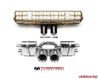 Fabspeed Center Mini-Maxflo Performance Exhaust System w/ Carbon Fiber Tips Porsche 997.2 GT3 | GT3 RS 2010-2011 - FS.POR.9972GT3.CMAXC