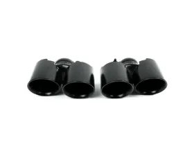 Fabspeed Deluxe Quad Style Satin Black Tips Porsche 997.2 Turbo | Turbo S 2010-2012