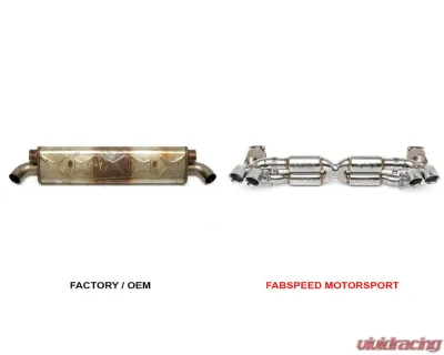 Fabspeed Street Supersport X-Pipe Exhaust System w/ Satin Black Quad Tips Porsche 997.2 Turbo | Turbo S 2010-2012 - FS.POR.9972T.SSSXB