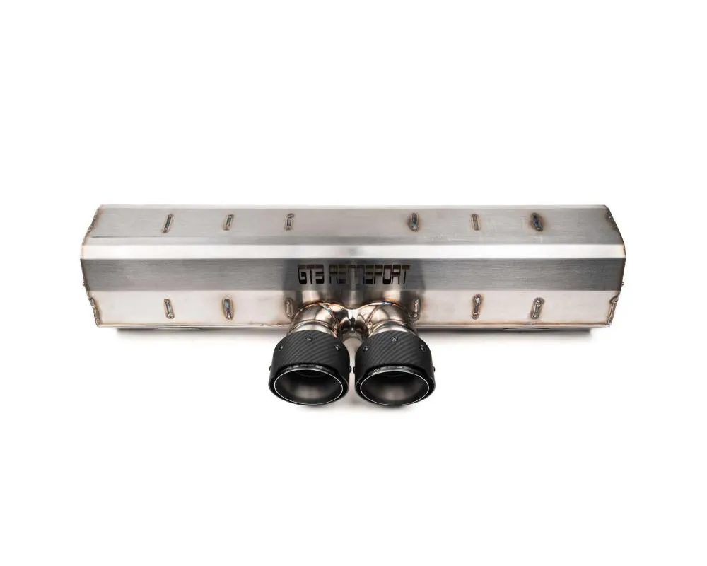 Fabspeed Rennsport Muffler w/ Carbon Fiber Tips Porsche 991 GT3 | GT3 RS 2014-2016 - FS.POR.991GT3.RSMC
