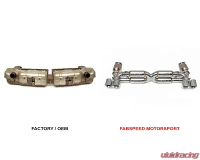 Fabspeed Street Supersport 70mm X-Pipe Exhaust System w/ Satin Black Tips Porsche 997 Turbo 2006-2009 - FS.POR.997T.SSSXB