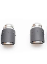 Fabspeed Carbon Fiber Deluxe Quad Style Tips Porsche E3 Cayenne S 2.9L Turbo 2019+                                     - FS.POR.E3S.DLTC - Image 2