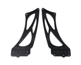 Fabspeed Clear Coated Billet Aluminum Monoblock Wing Risers Porsche 981 | 718 Cayman GT4 2015+