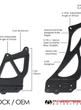 Fabspeed Clear Coated Billet Aluminum Monoblock Wing Risers Porsche 981 | 718 Cayman GT4 2015+                                     - FS.POR.GT4.MWR.AS - Image 2