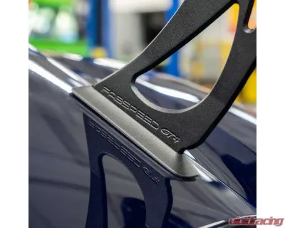 Fabspeed Clear Coated Billet Aluminum Monoblock Wing Risers Porsche 981 | 718 Cayman GT4 2015+ - FS.POR.GT4.MWR.AS