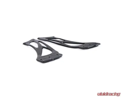 Fabspeed Clear Coated Billet Aluminum Monoblock Wing Risers Porsche 981 | 718 Cayman GT4 2015+ - FS.POR.GT4.MWR.AS
