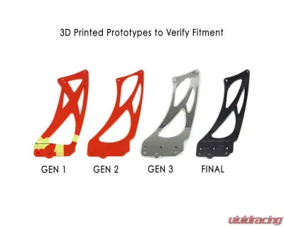 Fabspeed Clear Coated Billet Aluminum Monoblock Wing Risers Porsche 981 | 718 Cayman GT4 2015+ - FS.POR.GT4.MWR.AS