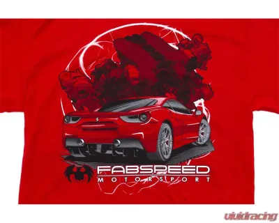 Fabspeed Motorsport Ferrari 488 Red T-Shirt - FS.TS.FER.XL