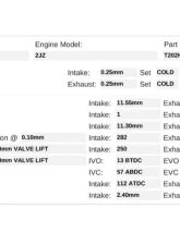 Kelford 282/286 2JZ 2000HP+ Camshafts Toyota Aristo | Supra 1991-2002                                     - T202HV-F - Image 2