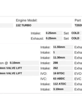Kelford 298/308 2JZ Pro-Import Camshafts Toyota Aristo | Supra 1991-2002                                     - T202HV-G - Image 2