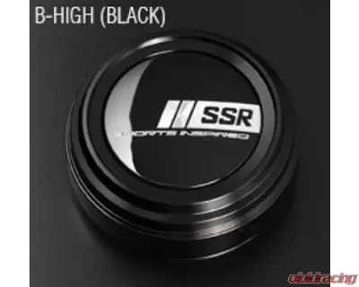 SSR B-Type High Aluminum Black Center Cap - PARTS227BL