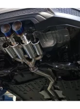MXP Comp RS Exhaust System w/ Blue Burned Tips Honda Civic Si Coupe 2017+                                     - MXCRFC3CPB - Image 6
