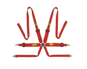 OMP Racing Safety Harness Tecnica 3+2 Red