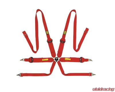 OMP Racing Safety Harness Tecnica 3+2 Red - DA0-0203-A02-061