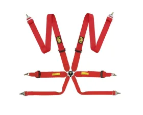 OMP Racing Safety Harness Tecnica 3 Red