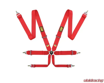 OMP Racing Safety Harness First 3 Red - DA0-0204-B01-061
