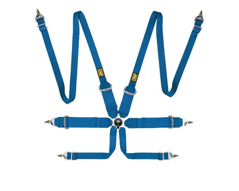 OMP Racing Safety Harness First 3+2 Blue - DA0-0204-B02-041