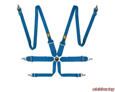 OMP Racing Safety Harness First 3+2 Blue - DA0-0204-B02-041
