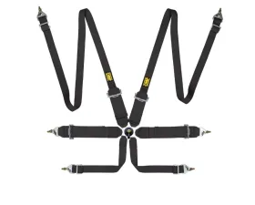 OMP Racing Safety Harness First 3+2 Black Yellow