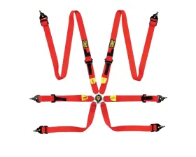 OMP Racing Safety Harness First 2" Red FIA 8853-2016 Pull Up
