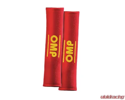 OMP Racing Seat Belt Pads 2" Red - DB0-0450-A01-061