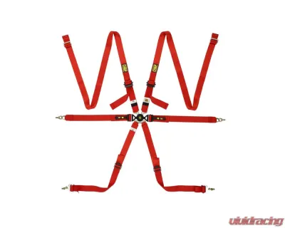 OMP Racing One 2" Versa Endurance 6-Point Safety Harness - DA0-0202-A05-061