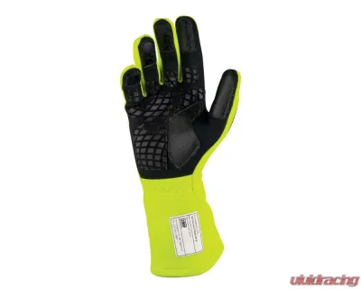 OMP Racing Pro Mech-S Gloves FIA 8856-2018 Fluo Yellow - IB0-0758-C01-099-XL