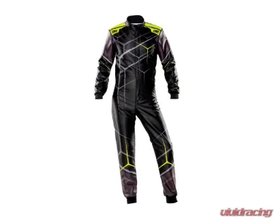 OMP Racing KS Art Karting Suit Black/Fluo Yellow - KA0-1726-B01-178-52