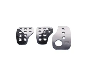 OMP Racing Silver Racing Pedal Set of 3
