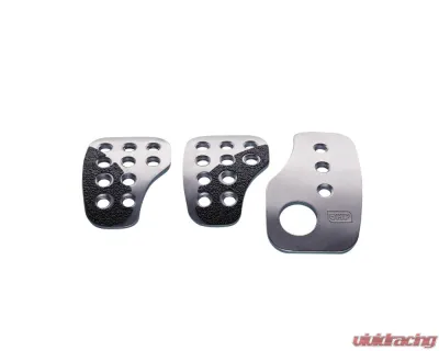 OMP Racing Silver Racing Pedal Set of 3 - OA0-1040-003