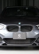3D Design Carbon Fiber Front Lip Spoiler for BMW F20 1-Series LCI M-Sport 2012-2018                                     - 3101-22031 - Image 2