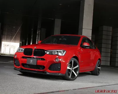 3D Design Carbon Fiber Front Lip Spoiler BMW F26 X4 M-Sport 2013-2018 - 3101-22621