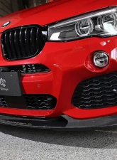3D Design Carbon Fiber Front Lip Spoiler BMW F26 X4 M-Sport 2013-2018                                     - 3101-22621 - Image 8
