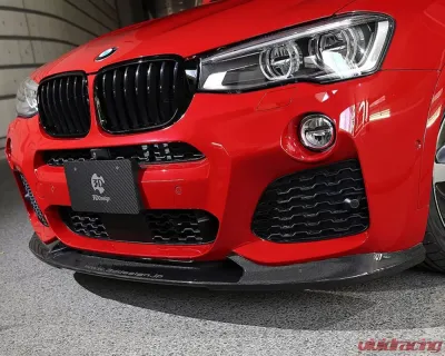 3D Design Carbon Fiber Front Lip Spoiler BMW F26 X4 M-Sport 2013-2018 - 3101-22621