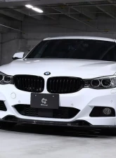 3D Design Carbon Fiber Front Lip Spoiler for BMW F34 3-Series GT M-Sport 2013-2018                                     - 3101-23421 - Image 3
