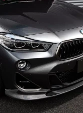 3D Design Carbon Fiber Front Lip Spoiler BMW F39 X2 M-Sport 2018-2023                                     - 3101-23921 - Image 4