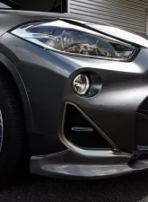 3D Design Carbon Fiber Front Lip Spoiler BMW F39 X2 M-Sport 2018-2023                                     - 3101-23921 - Image 3