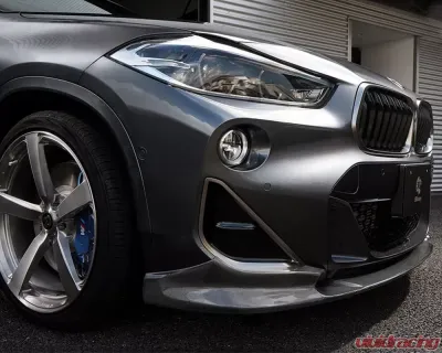 3D Design Carbon Fiber Front Lip Spoiler BMW F39 X2 M-Sport 2018-2023 - 3101-23921