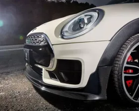 3D Design Carbon Fiber Front Lip Spoiler Mini Cooper Clubman JCW F54 2007-2010