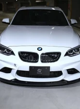 3D Design Carbon Fiber Front Lip Spoiler Set with Canards BMW F87 M2 2015-2018                                     - 3101-28721 - Image 6