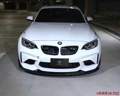 3D Design Carbon Fiber Front Lip Spoiler Set with Canards BMW F87 M2 2015-2018 - 3101-28721