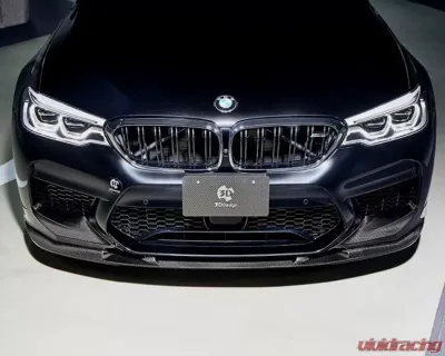 3D Design Pre-LCI Carbon Fiber Front Lip Spoiler BMW M5 F90 Non-LCI Only 2018-2022 - 3101-29011
